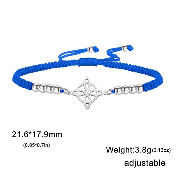 Stainless Steel Bracelet Simple And Adjustable Red Rope Bracelet