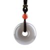 Hetian Jade Smoke Mauve Jade Safety Buckle Pendant For Men And Women