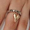 Handmade Beaded Elastic String Love Ring For Women