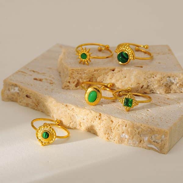 Fashion Natural Stone Turquoise Ring