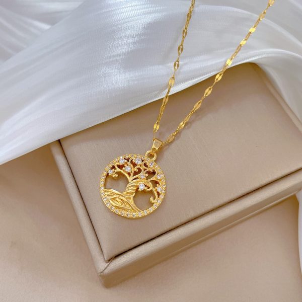 8c68a9c2-4d40-4c97-90f6-9ad9c9e3d4c1.jpg Gold-plated Micro-inlaid Full Rhinestone Zircon Lucky Tree Light Luxury Cross-border Necklace