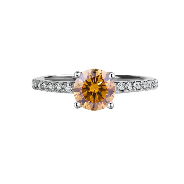S925 Silver Simple Four-claw Moissanite High-end Stylish Birthday Gift