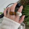 Chinese Style Irregular Resin Wide Ring