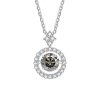 Live Hot S925 Sterling Silver Pulsatile Heart Moissanite Pendant Female Light-chasing Smart Clavicle Chain Moissanite Necklace