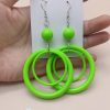 High Sense Hollow Out Stitching Circle Ear Rings Female