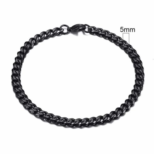 Gold Cuban Link Chain Six-sided Bracelet