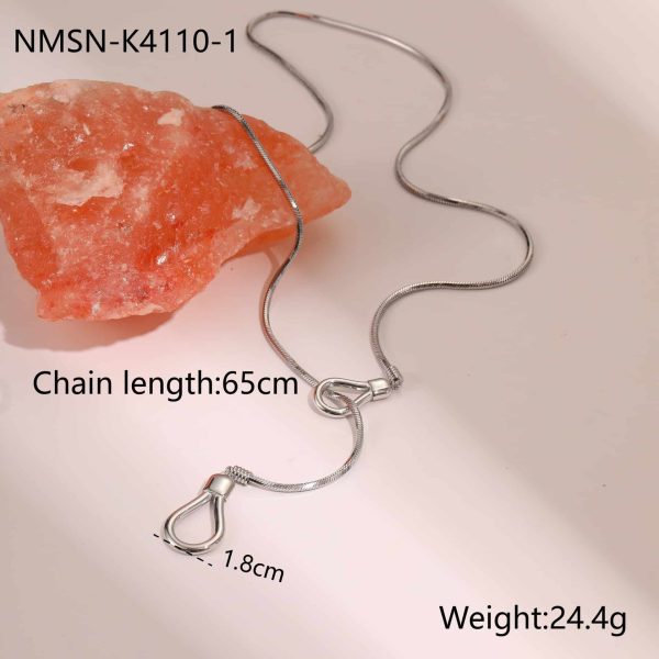 Ins European And American Stainless Steel 18K Gold Plated Adjustable Long Sweater Chain