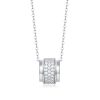 Silver Necklace Girls Moissanite Galaxy Pendant