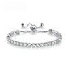 Simple Stainless Steel Material Square Zircon Crystal Bracelet
