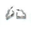 Heart-shaped Big Circle Cut Women Piercing Earrings