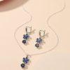 European And American Fashion Necklace Women's Gemstone Clavicle Chain Jewelry Set