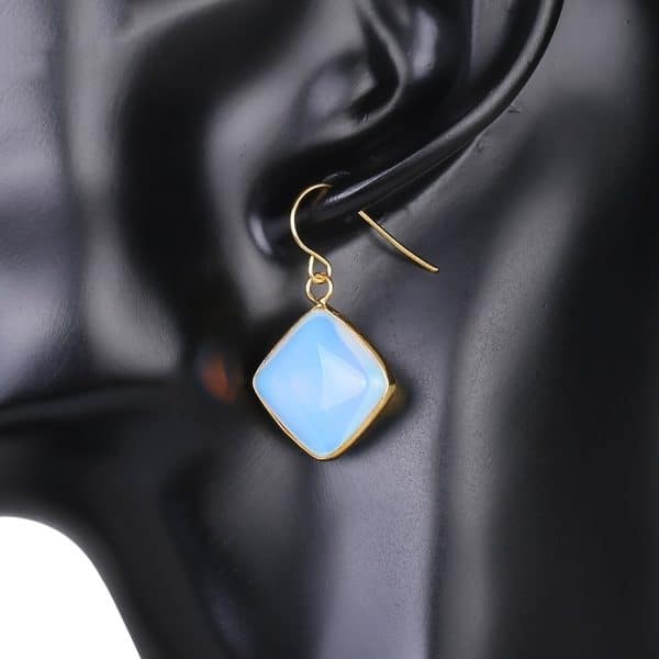 Natural Stone Amethyst Eardrops