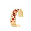 French Retro Titanium Steel Bracelet Colorful Natural Stone