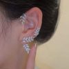 Willow Leaf Front And Back Removable Micro-set Zircon Tree Earrings