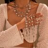 Ocean Wind Stainless Steel Sea Star Shell Pendant Necklace