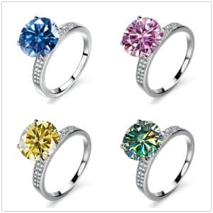 Women's Simple Wedding Diamond Ring Round