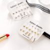 Set Of 9 Pairs Of Earrings With Zircon