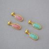 Oval Carved Real Stone Natural Stone Stud Earrings