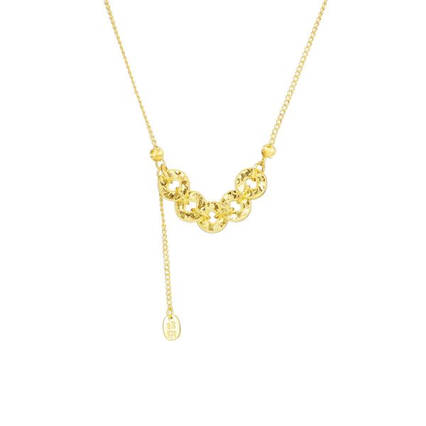 S925 Sterling Silver Mush Ice Five Emperors Coin Necklace For Women