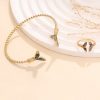 European And American Water Drop Ring Earrings Bangle Jewelry Suit