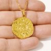Amazon Personalized Carved Coin Pendant Beautiful Bohemian Necklace Romantic