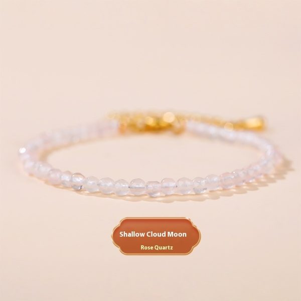 Natural Strawberry Quartz Bracelet Summer Sweet Girl Simple All-matching