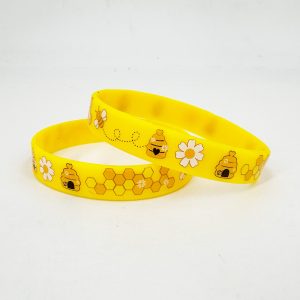 Little Bee Color Printing Cute Cartoon Pattern Silicone Bracelet