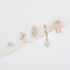 Silver Needle Trendy Earrings Geometric Five-piece Set For Women