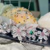 Jewelry Personality Butterfly Necklace Female Plated 18K Pendant Emerald
