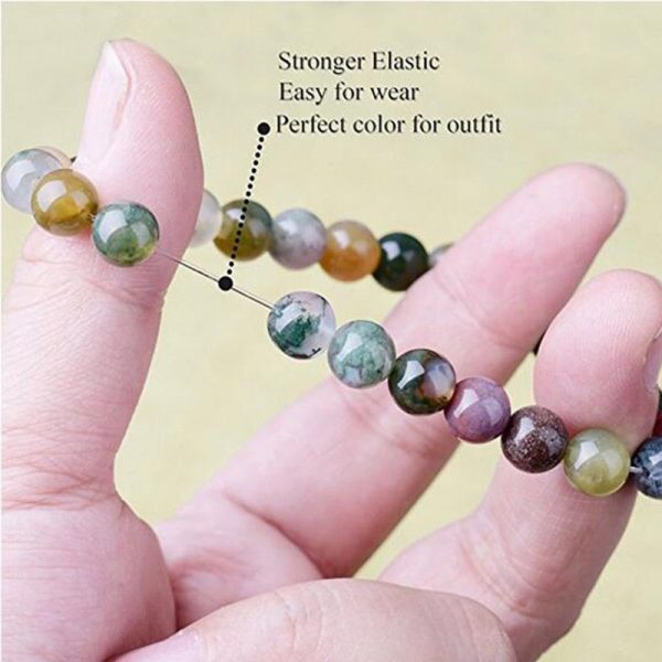 8mm Natural Agate Bracelet String Beads