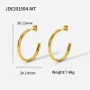 Stainless Steel Set Colored Zircon Earrings
