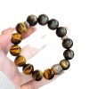Women's Tigereye Silver Stone Double Bracelet