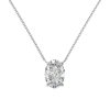 S925 Sterling Silver Necklace Women's Oval