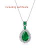 S925 Silver Reverie Pendant With Chain Cultivation Emerald Necklace