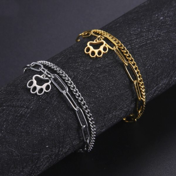 Memory Footprints Girl Hot Girl Double Golden Bracelet