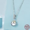 Christmas 925 Sterling Silver Cute Pet Paw Print Bell Pendant