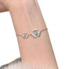 Gold-feeling Gold Ancient Brushed Clover Bracelet For Women Mild Luxury Retro