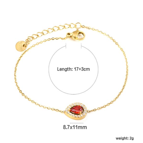 European And American Fashion Round Drop-shaped Stainless Steel Bracelet For Women