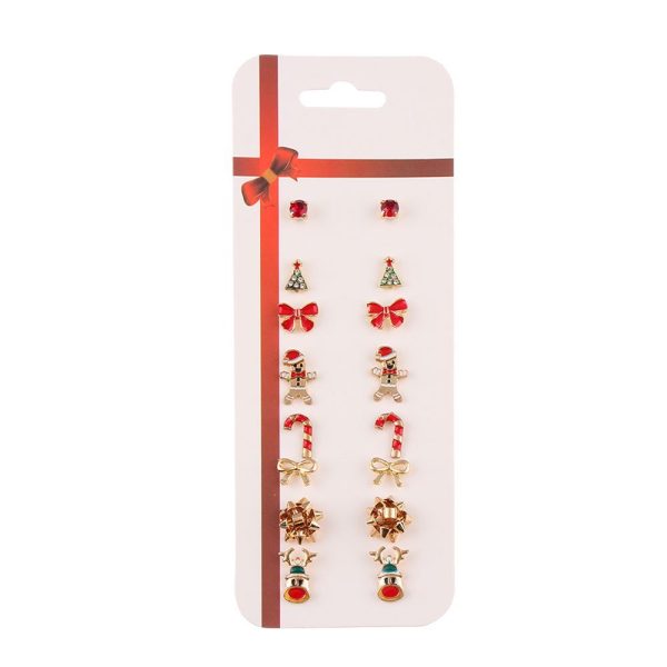 Fashion 8 Pairs Pearl Combination Card Stud Earring Set
