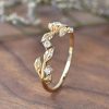 Female Flower And Branch Winding Pastoral Style Simple Ring