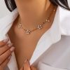 Stringed Pearls Flower Pendant Bracelet