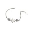 Artificial Miao Silver Ethnic Style Eardrop Frame Diy Bracelet Clover