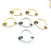 Heavy Industry Circle Colorful Flower Micro-inlaid Ear Ring