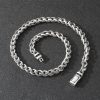 Keel Chain Necklace Vintage Antique Silver Twist Men's Titanium Steel Necklace