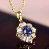 Inlaid Zircon Indian Style Necklace Female Geometric