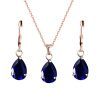 Water drop earrings necklace jewelry set