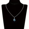 91427524-c257-4a55-9bed-cbc70724935b.jpg Sea Blue Heart Water Drop Zircon Pendant Clavicle Chain