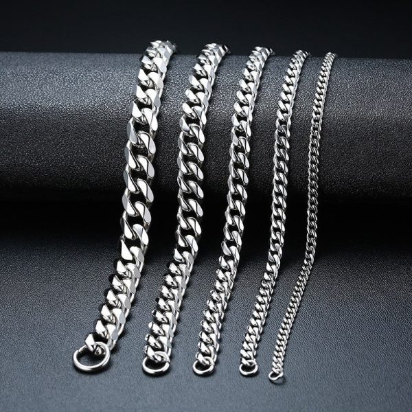 Gold Cuban Link Chain Six-sided Bracelet