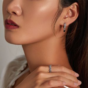 Original Dark Night Rose Skull Ring Jewelry Set