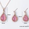 new fashion European and American bride necklace earrings two sets of ladies crystal jewelry set